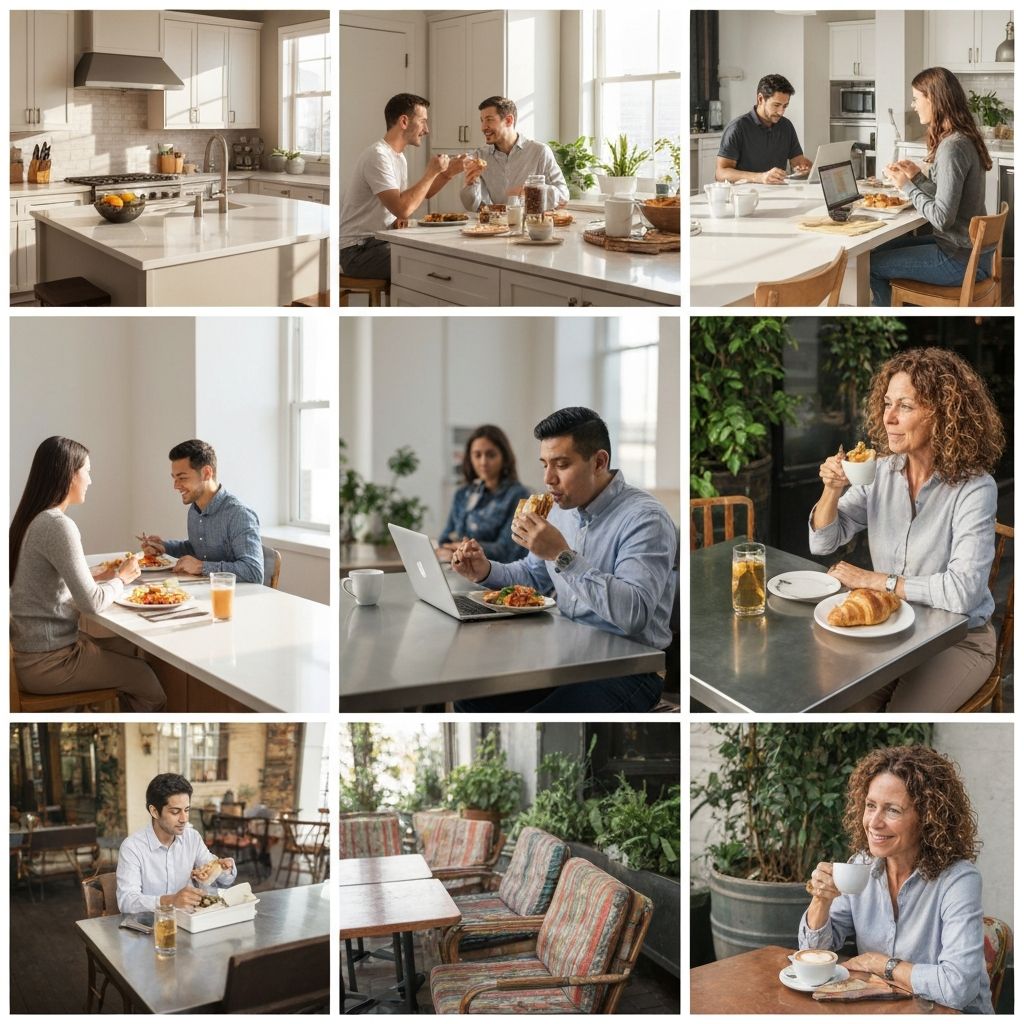 Diferentes espacios donde se realizan comidas diarias